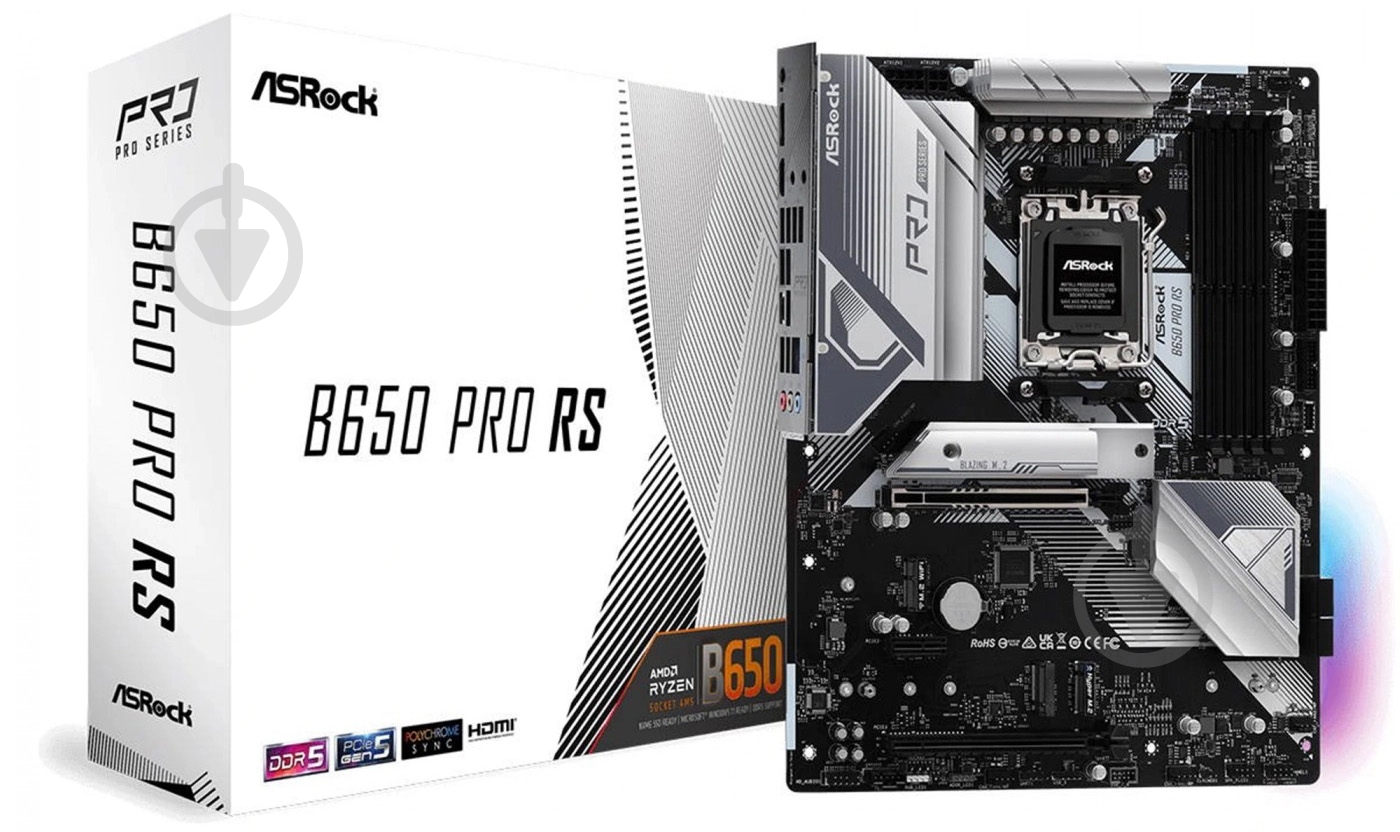 Материнская плата ASRock B650 PRO RS (Socket AM5, AMD B650, ATX) - фото 7 Материнская плата ASRock B650 PRO RS (Socket AM5, AMD B650, ATX) - фото 7