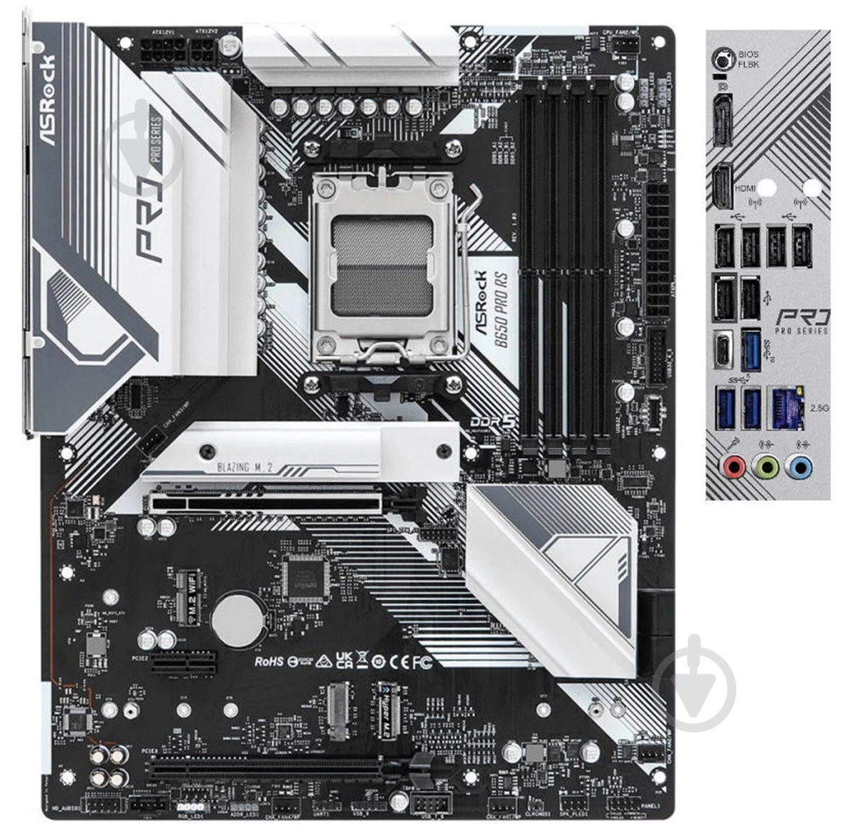 Материнская плата ASRock B650 PRO RS (Socket AM5, AMD B650, ATX) - фото 4 Материнская плата ASRock B650 PRO RS (Socket AM5, AMD B650, ATX) - фото 4