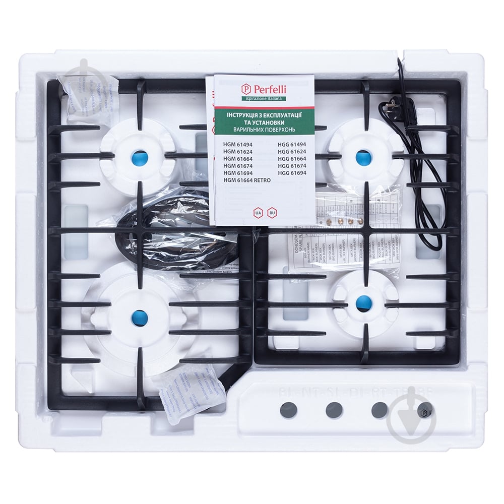 Варочная поверхность газовая Perfelli HGM 61494 WH - фото 12 Варочная поверхность газовая Perfelli HGM 61494 WH - фото 12