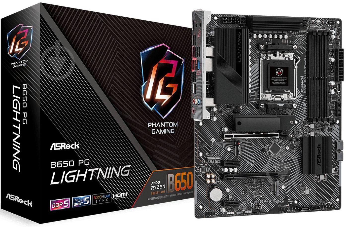 Материнская плата ASRock B650 PG LIGHTNING (Socket AM5, AMD B650, ATX) - фото 6