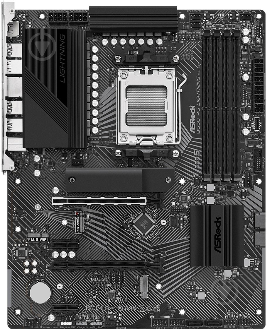 Материнская плата ASRock B650 PG LIGHTNING (Socket AM5, AMD B650, ATX) - фото 2