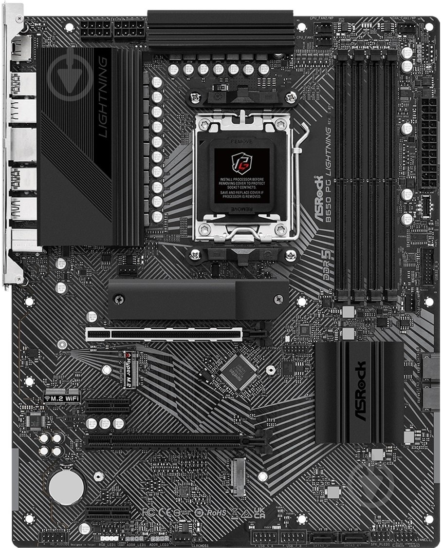 Материнская плата ASRock B650 PG LIGHTNING (Socket AM5, AMD B650, ATX) - фото 1