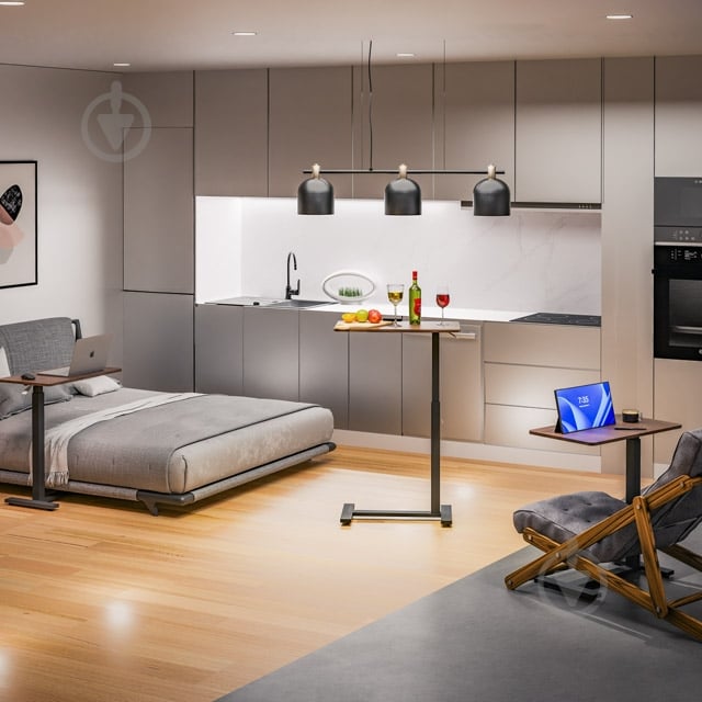 Стіл комп'ютерний Hommex Mobidesk USB Walnut - фото 2 Стіл комп'ютерний Hommex Mobidesk USB Walnut - фото 2