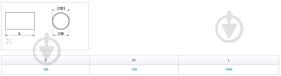 Канал круглий Вентс Пластивент d100/1,5 1015 - фото 3