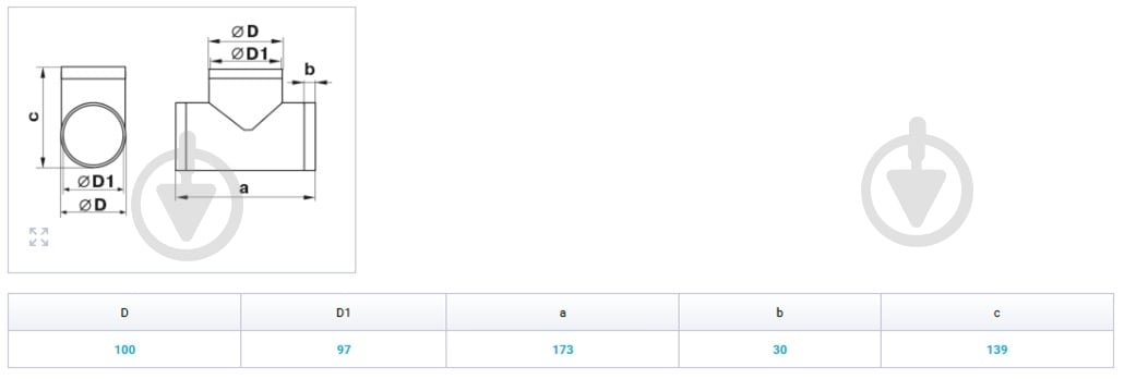 Тройник для круглых каналов Вентс Пластивент d100 131 - фото 3