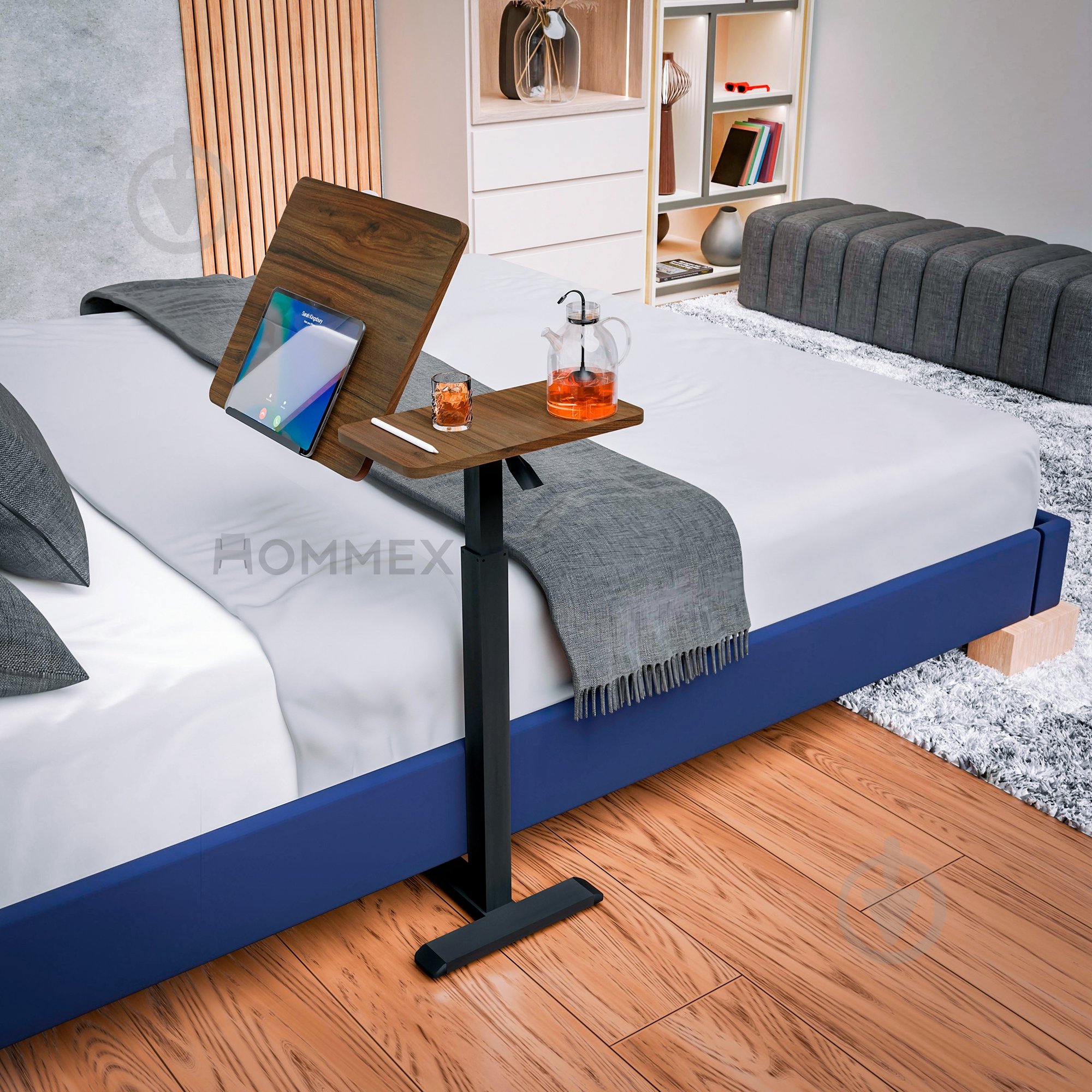 Стол компьютерный Hommex Mobidesk Duo USB Walnut - фото 2