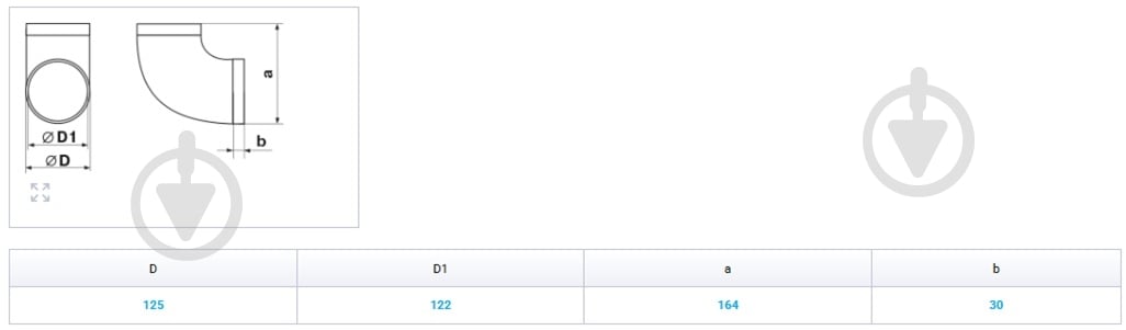 Колено 90° Вентс Пластивент d125 222 - фото 3