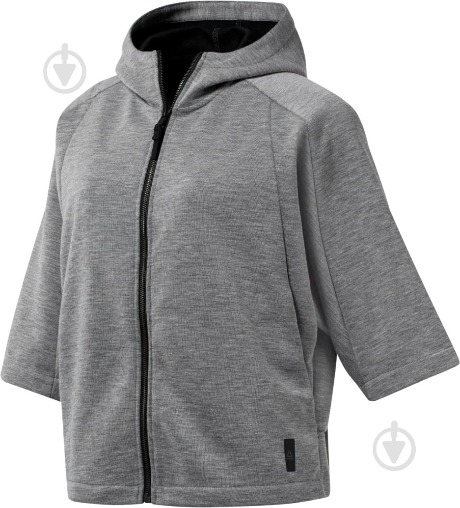 Джемпер Reebok TS SS FULLZIP DU4038 р. L серый - фото 1