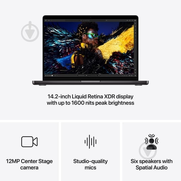 Ноутбук Apple MacBook Pro M4 Pro 24/512GB 2024 16" (MX2X3UA/A) space black - фото 6 Ноутбук Apple MacBook Pro M4 Pro 24/512GB 2024 16" (MX2X3UA/A) space black - фото 6