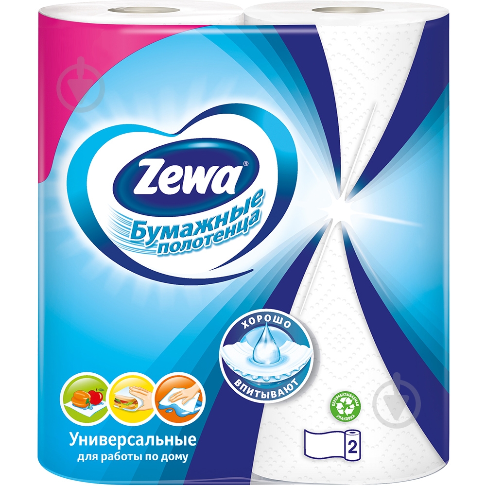 Бумажные полотенца Zewa двухслойная 2 шт. - фото 1