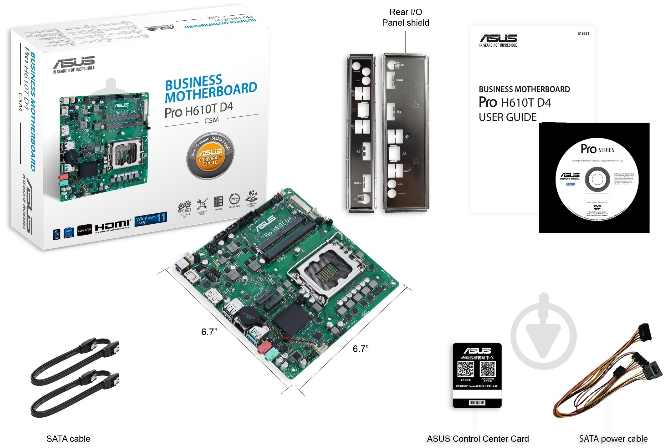 Материнская плата Asus 90MB1AM0-M0EAYC (Socket 1700, Intel H610, mini ITX) - фото 6