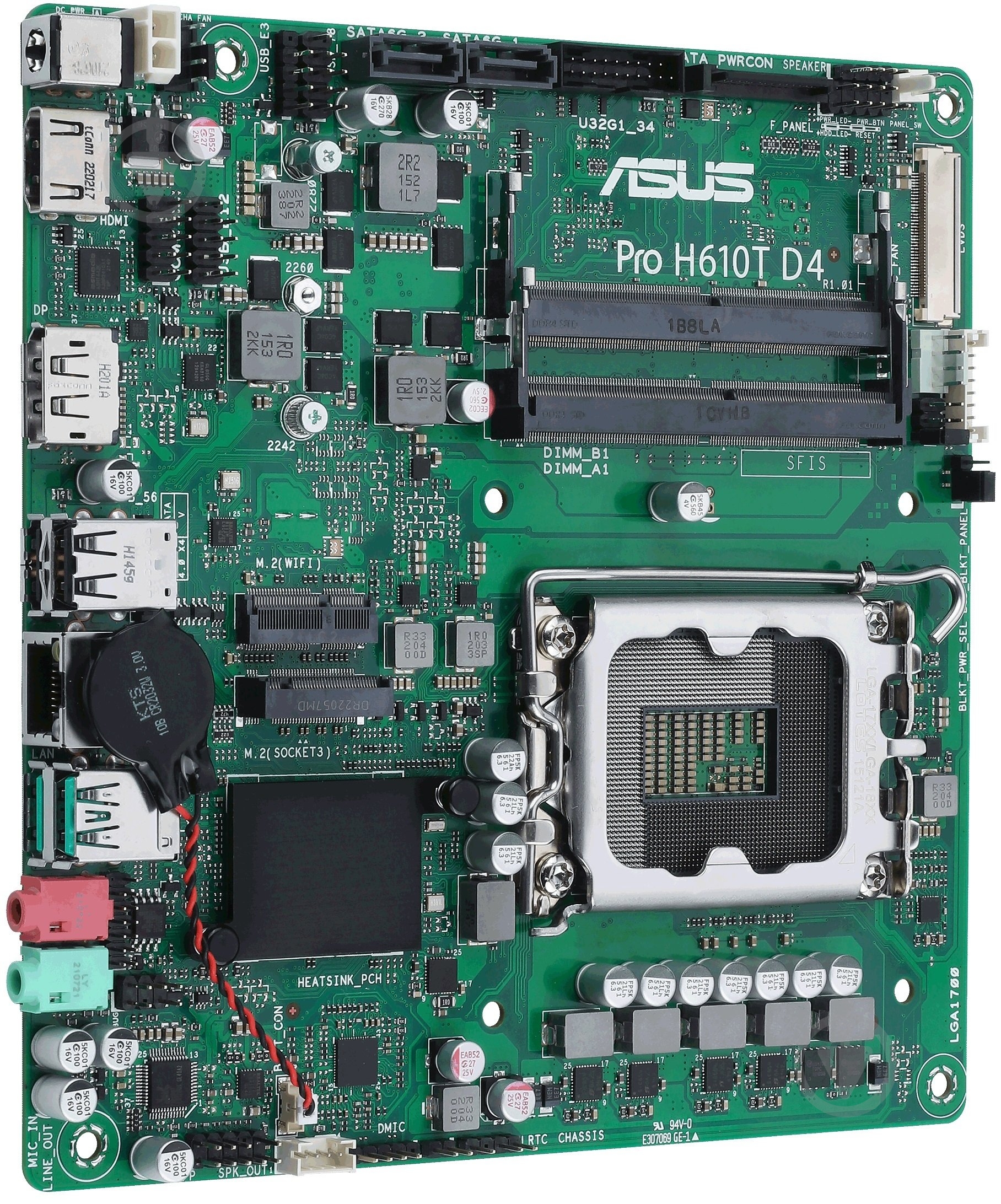 Материнская плата Asus 90MB1AM0-M0EAYC (Socket 1700, Intel H610, mini ITX) - фото 2