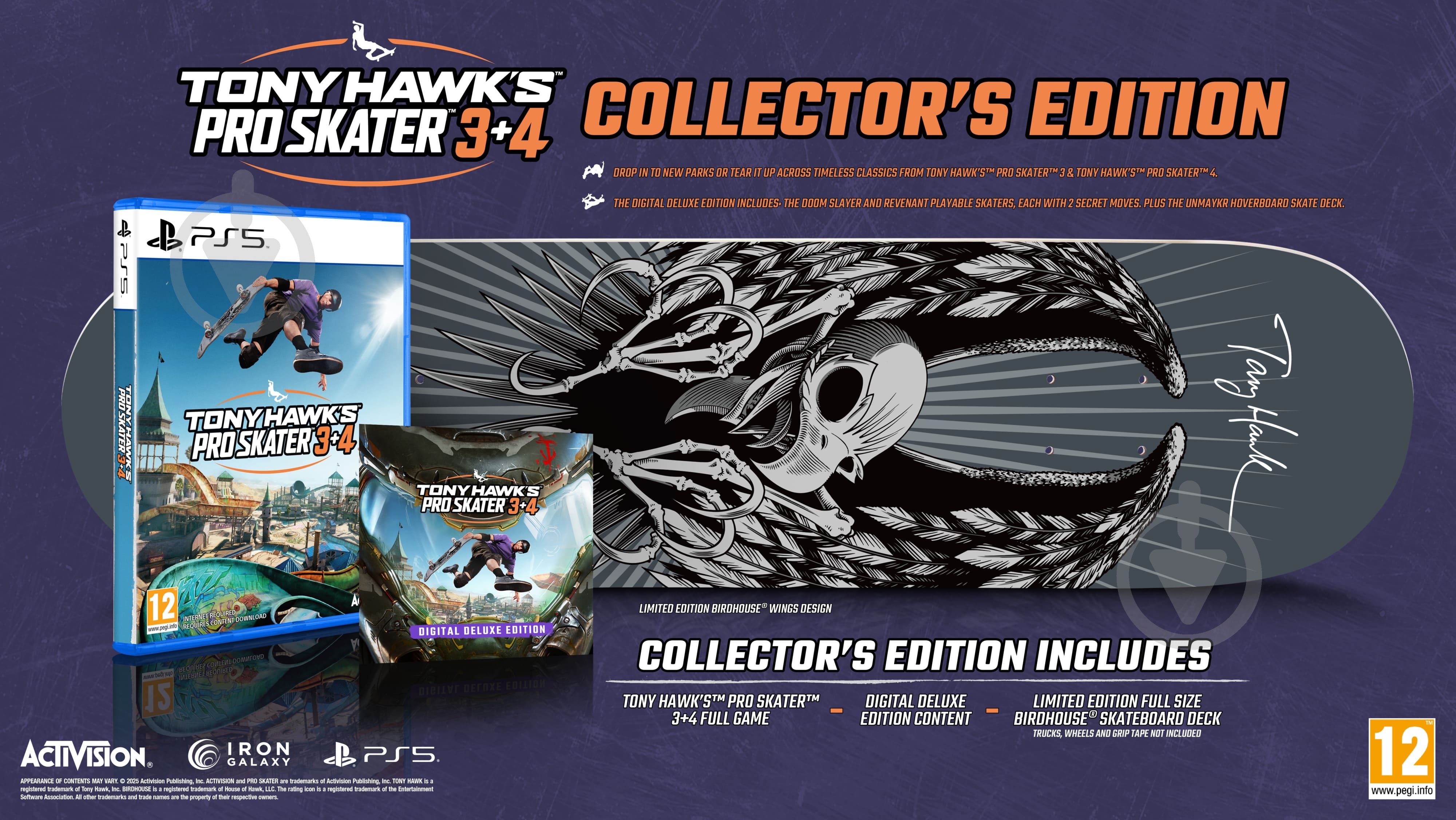 Гра Tony Hawk Pro Skater 3+4 Collector's Edition (PS5) Blu-ray - фото 6
