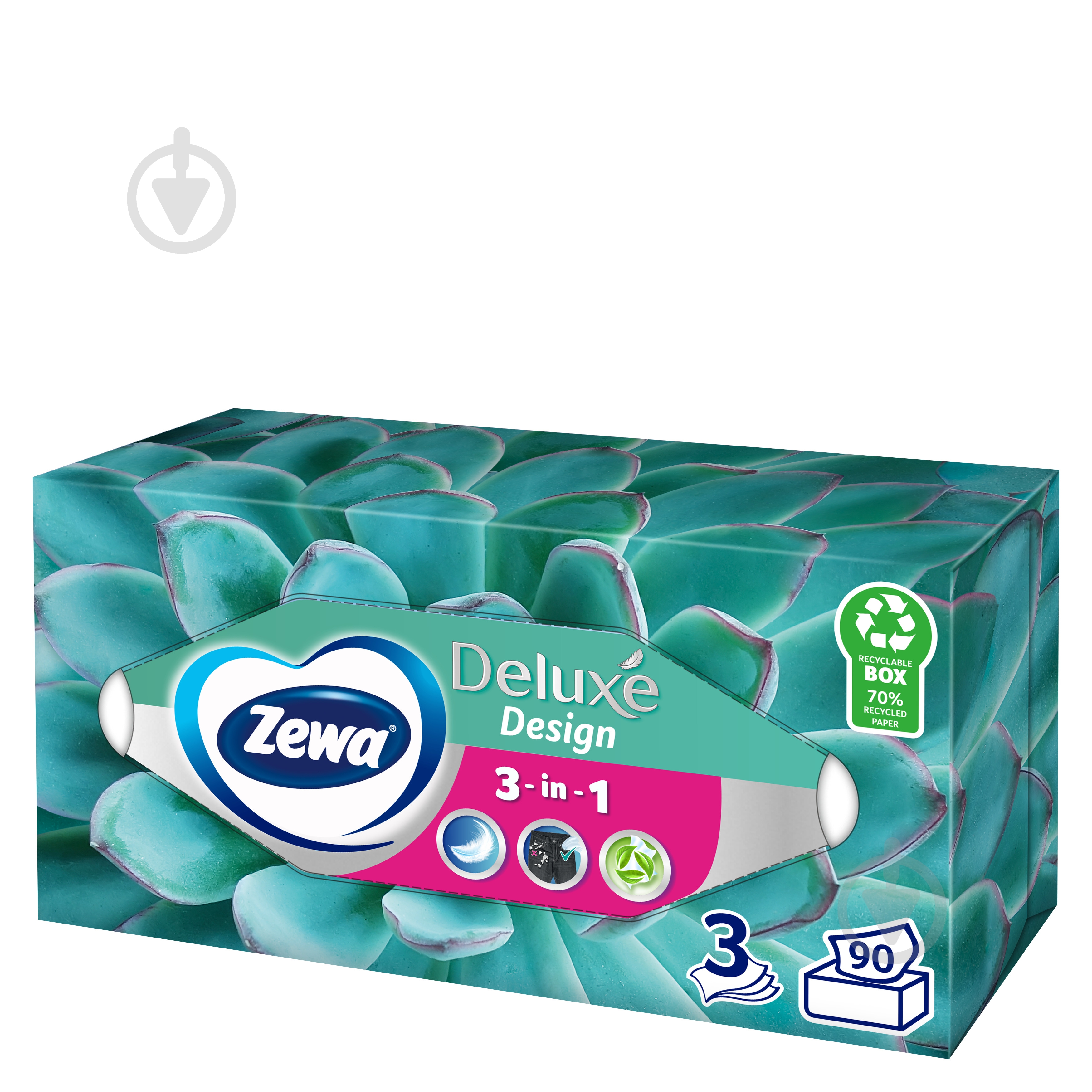 ᐉ Салфетки бумажные в коробке Zewa Deluxe косметические