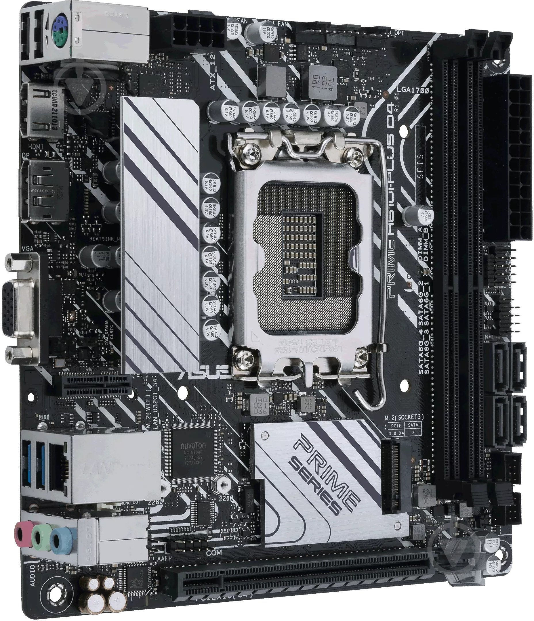 Материнская плата Asus PRIME H610I-PLUS D4-CSM (Socket 1700, Intel H610, mini ITX) - фото 2