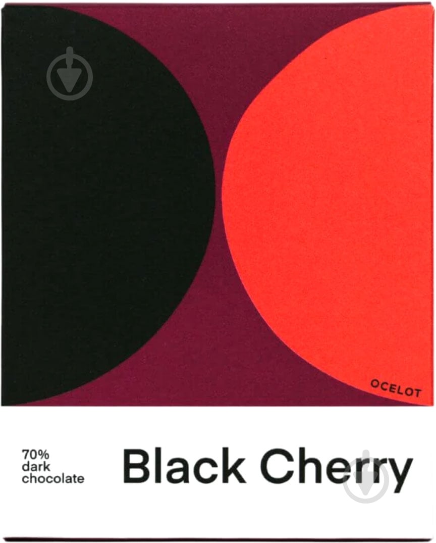 Чорний шоколад Ocelot Chocolate чорна вишня 70% органічний 70 г - фото 1 Чорний шоколад Ocelot Chocolate чорна вишня 70% органічний 70 г - фото 1