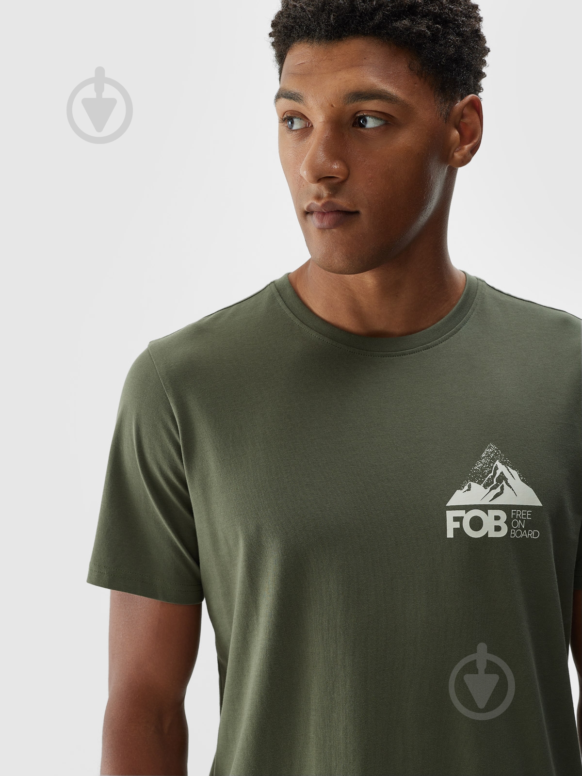Футболка 4F TSHIRT M1653 4FWAW24TTSHM1653-43S р.L хакі - фото 3