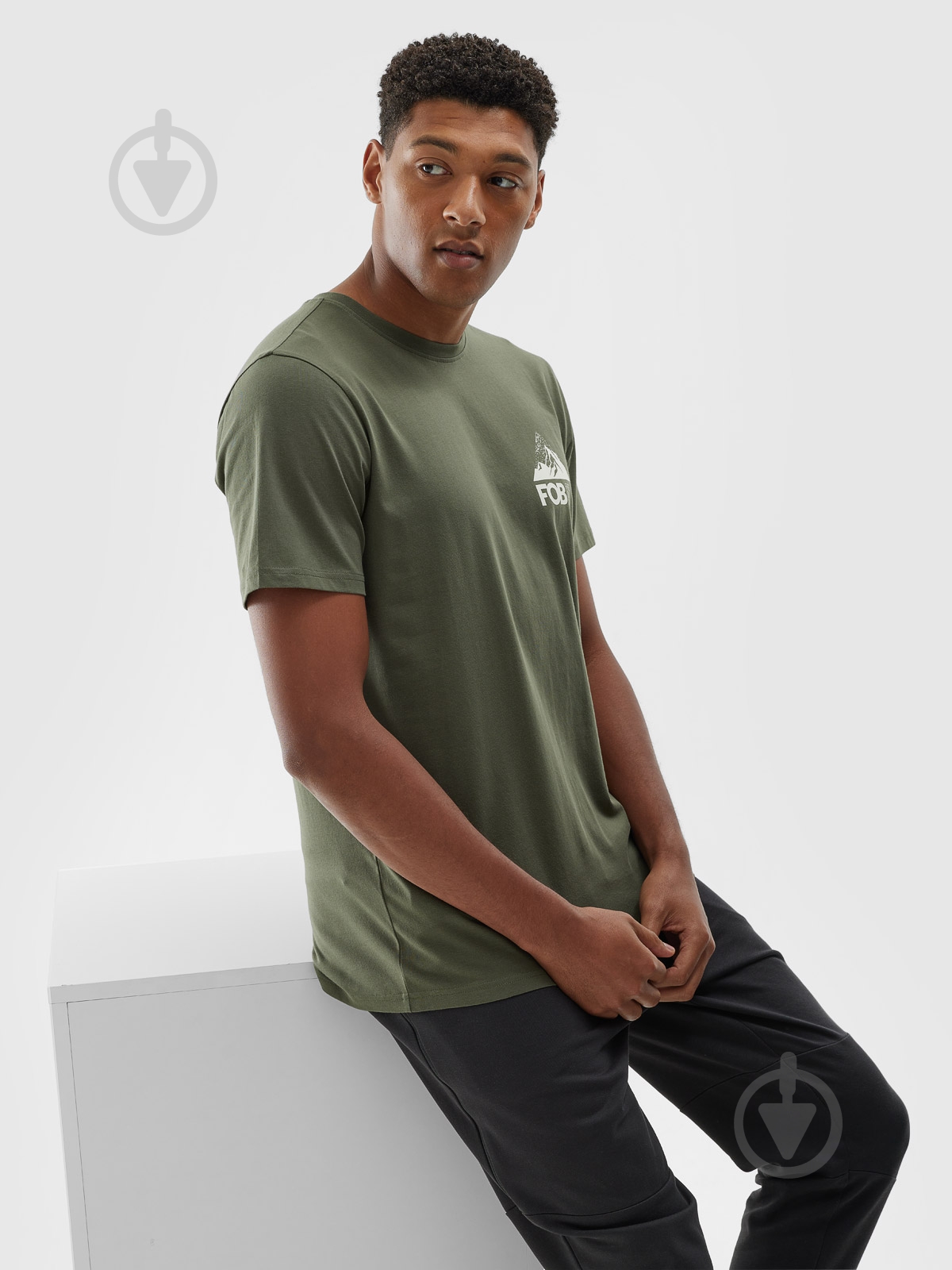 Футболка 4F TSHIRT M1653 4FWAW24TTSHM1653-43S р.L хакі - фото 4