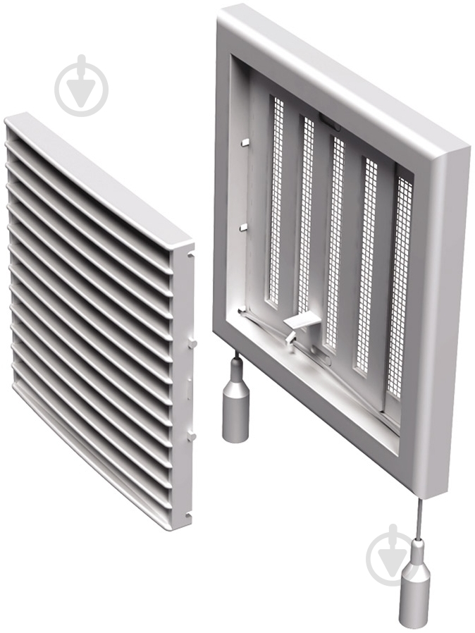 Решетка Вентс МВ 121Рс пластик белый - фото 1