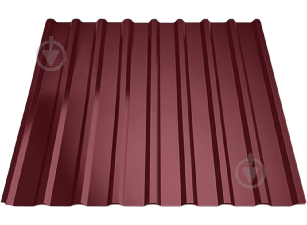 Профнастил покрівельний PCS ПК-20 0,40x1140x2000 мм RAL 3005 бордовий глянець - фото 1 Профнастил покрівельний PCS ПК-20 0,40x1140x2000 мм RAL 3005 бордовий глянець - фото 1