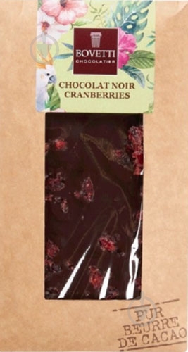 Чорний шоколад Bovetti з журавлиною 100 г - фото 1 Чорний шоколад Bovetti з журавлиною 100 г - фото 1
