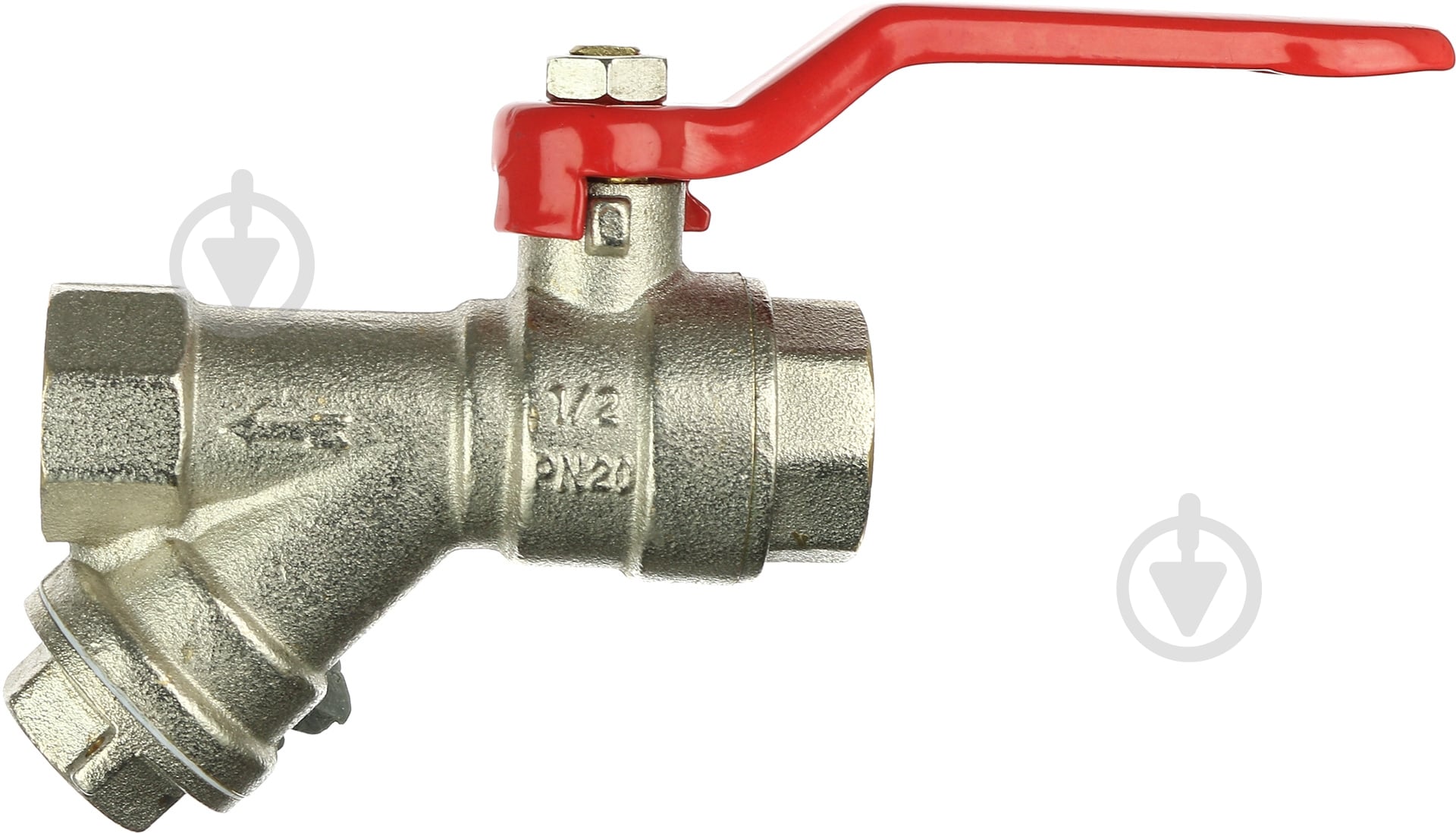 Кран шаровой Valtec с фильтром ВВ 1/2" ручка - фото 1
