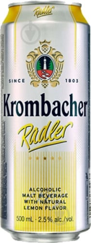 Пиво Krombacher Радлер лимон 4008287772937 0,5 л - фото 1 Пиво Krombacher Радлер лимон 4008287772937 0,5 л - фото 1