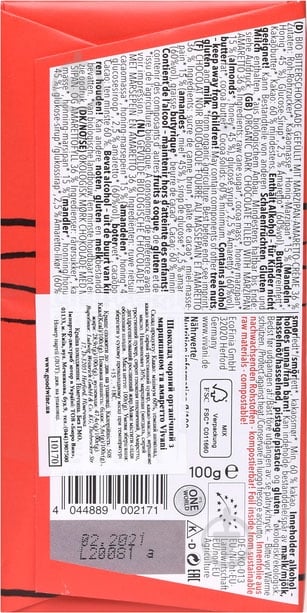 Черный шоколад Vivani органический с марципаном и амаретто 100 г - фото 2 Черный шоколад Vivani органический с марципаном и амаретто 100 г - фото 2