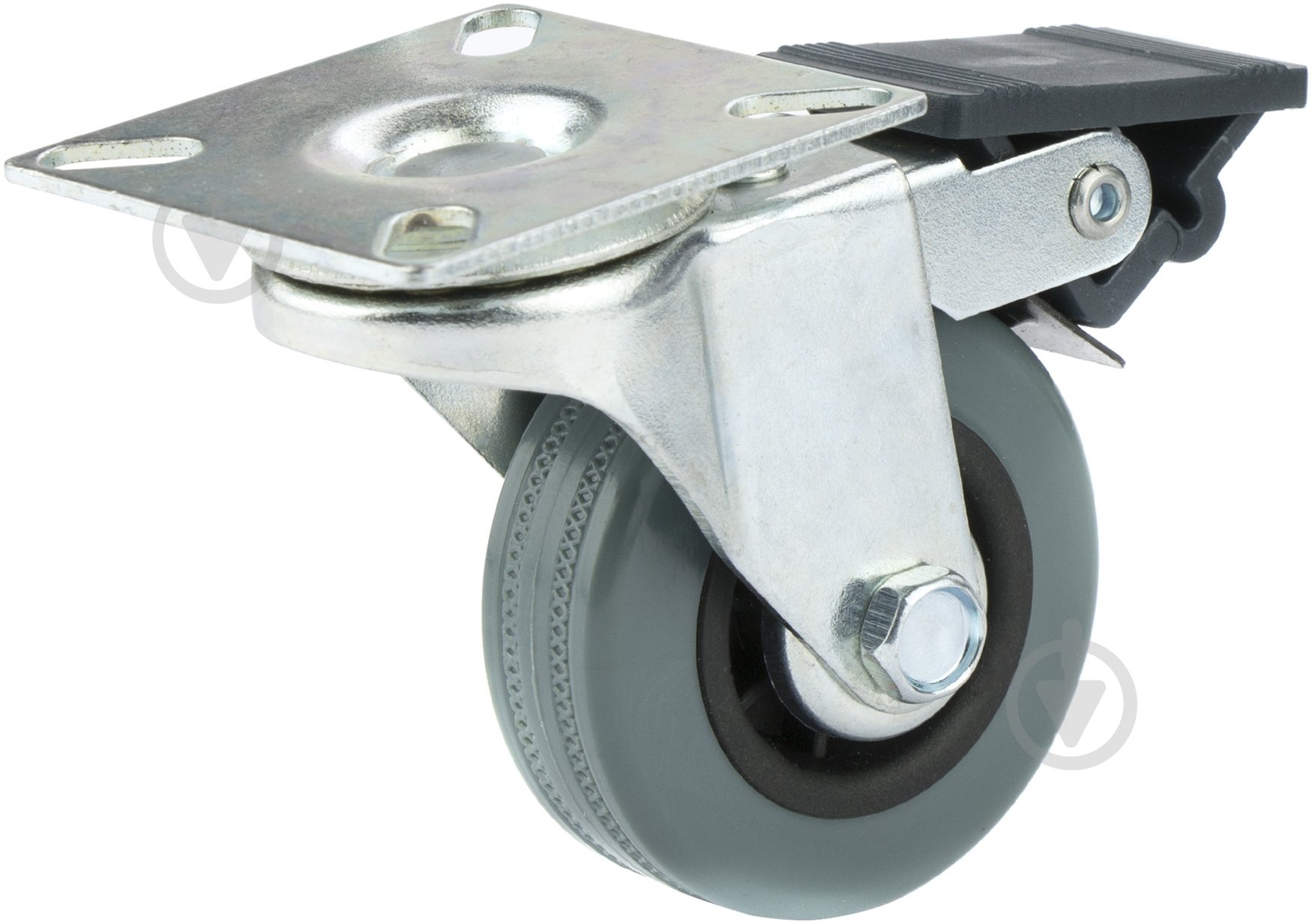 Колесо поворотное DC d 50 мм с площадкой и тормозом - фото 2 Колесо поворотное DC d 50 мм с площадкой и тормозом - фото 2