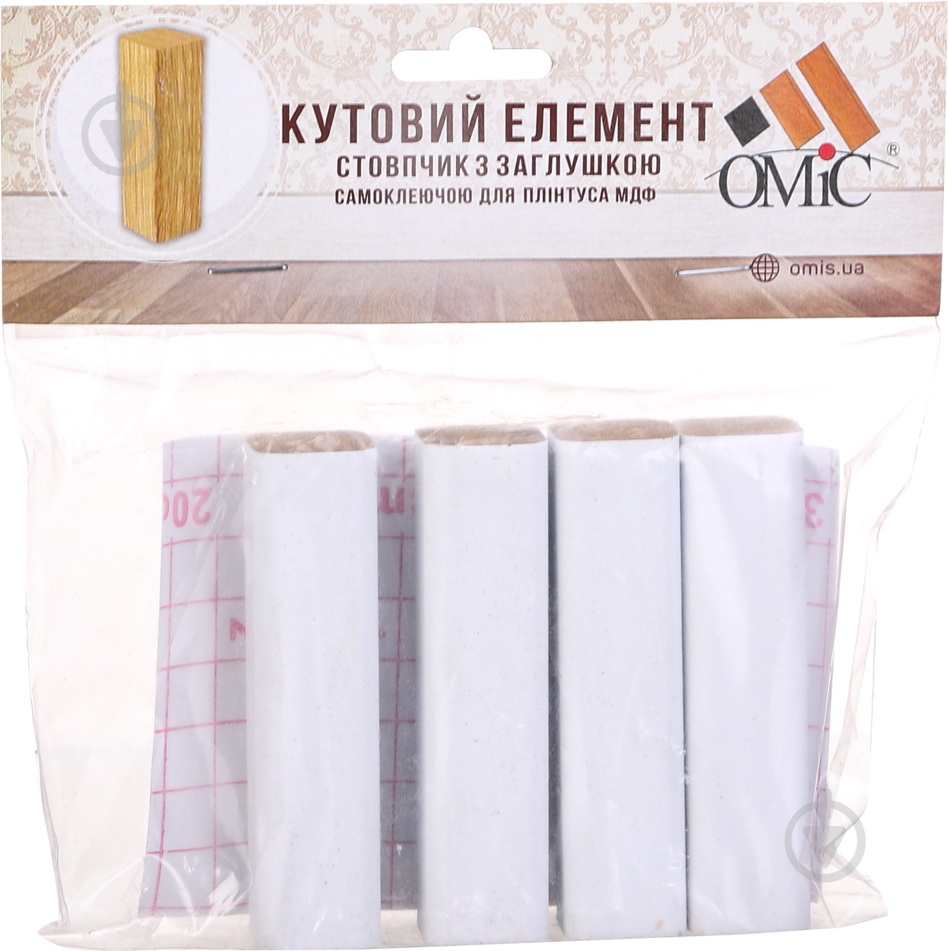 Комплект куточків МДФ ОМіС білий глянець 80x19x19 мм - фото 2