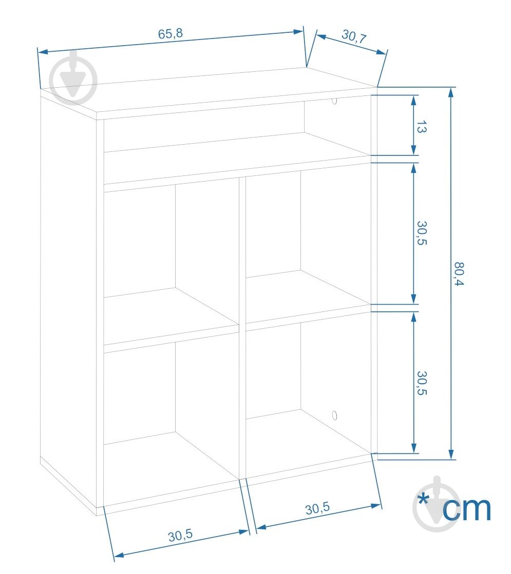 Стелаж Компаніт КШ-29 дуб сонома - фото 3