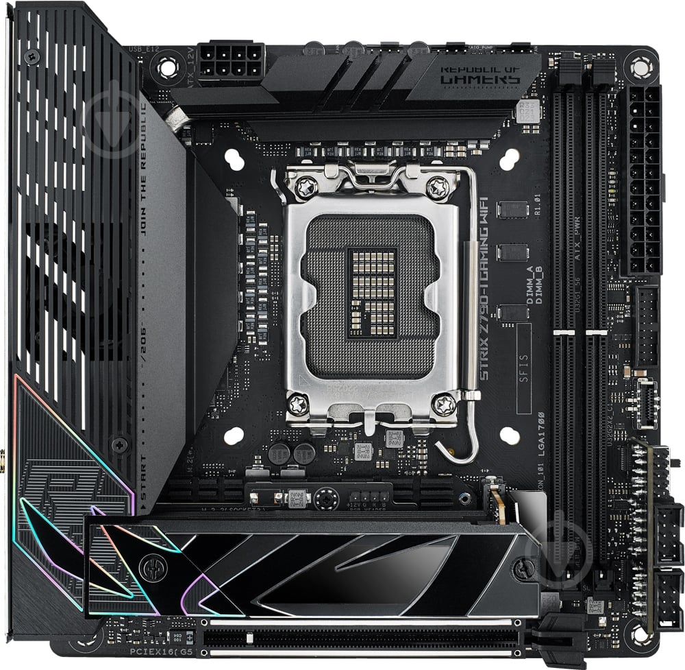 Материнская плата Asus 90MB1CM0-M0EAY0 (Socket 1700, Intel Z790, mini ITX) - фото 1 Материнская плата Asus 90MB1CM0-M0EAY0 (Socket 1700, Intel Z790, mini ITX) - фото 1