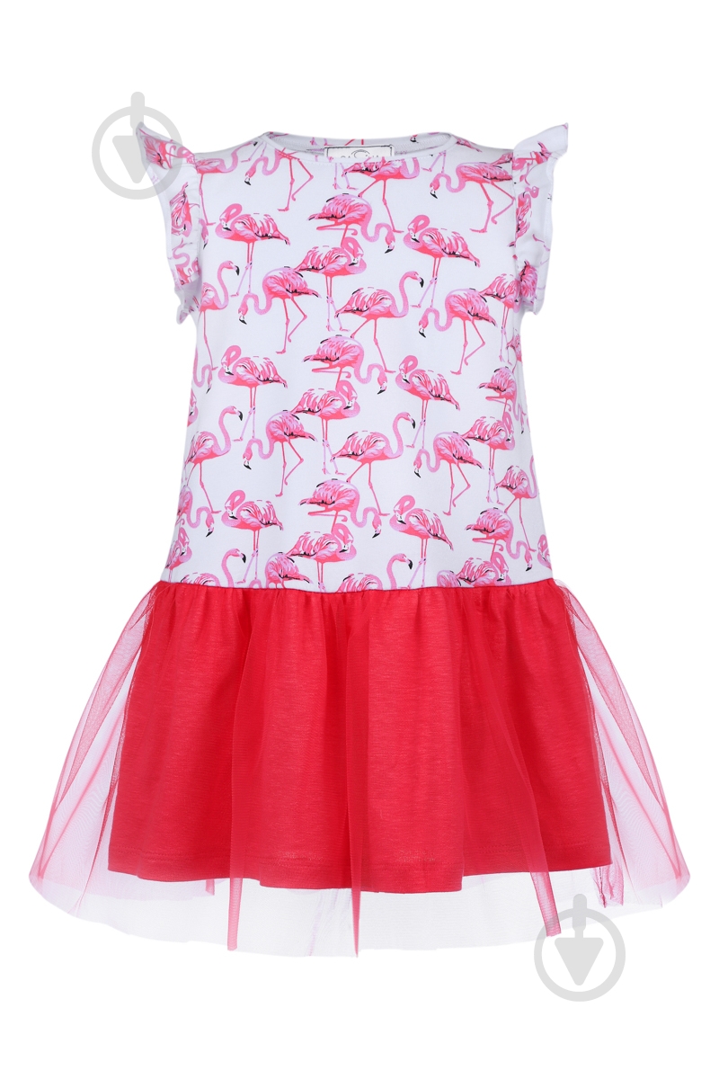 Платье Sasha р.122 красный с белым 4571/10 - фото 1