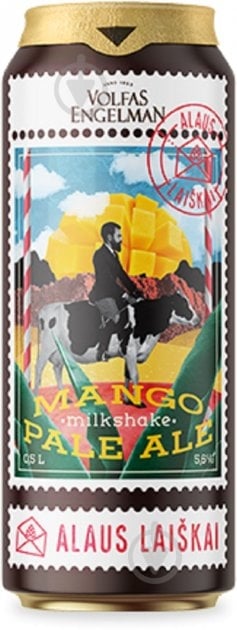 Пиво Volfas Engelman Mango Milkshake Pale Ale 4770301235123 0,5 л - фото 1 Пиво Volfas Engelman Mango Milkshake Pale Ale 4770301235123 0,5 л - фото 1