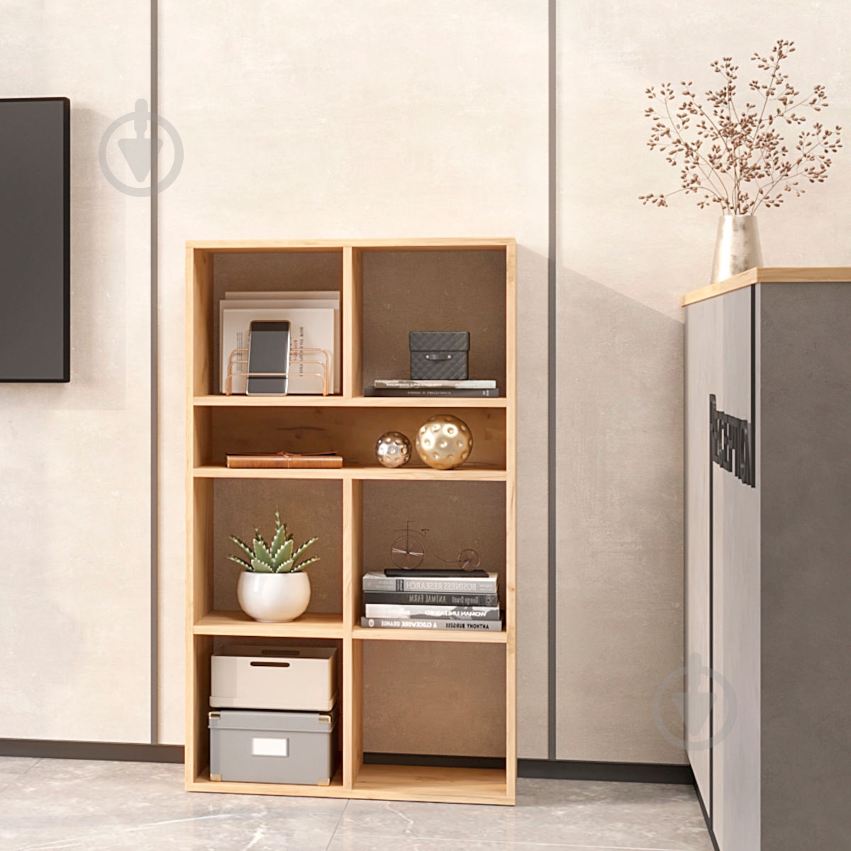 Стеллаж Компанит КШ-30 дуб крафт золотой - фото 2