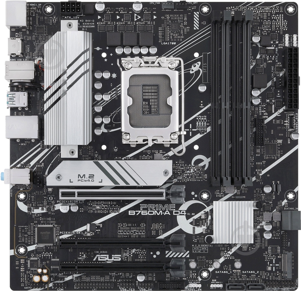 Материнская плата Asus 90MB1D00-M0EAY0 (Socket 1700, Intel B760, micro ATX) - фото 1