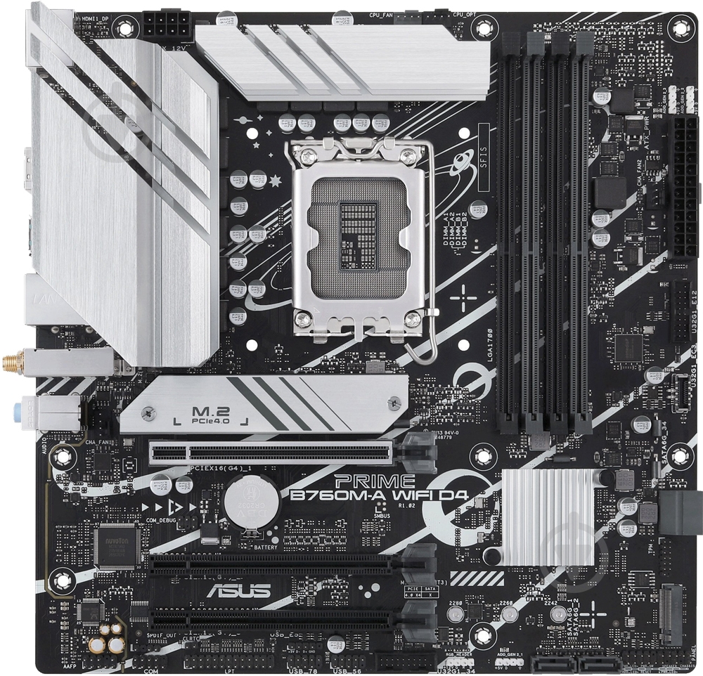 Материнская плата Asus 90MB1CX0-M0EAY0 (Socket 1700, Intel B760, micro ATX) - фото 1