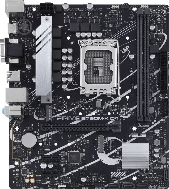 Материнская плата Asus 90MB1DS0-M0EAY0 (Socket 1700, Intel B760, micro ATX) - фото 1