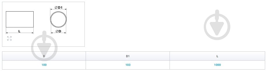 Канал круглый Вентс Пластивент d100/1 1010 - фото 3