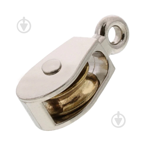 Блок одинарный 1/2" snapt 5 мм никель 1 шт. - фото 1 Блок одинарный 1/2" snapt 5 мм никель 1 шт. - фото 1