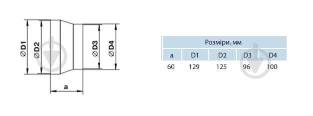 Редуктор Вентс Пластивент d125/100 211 - фото 3