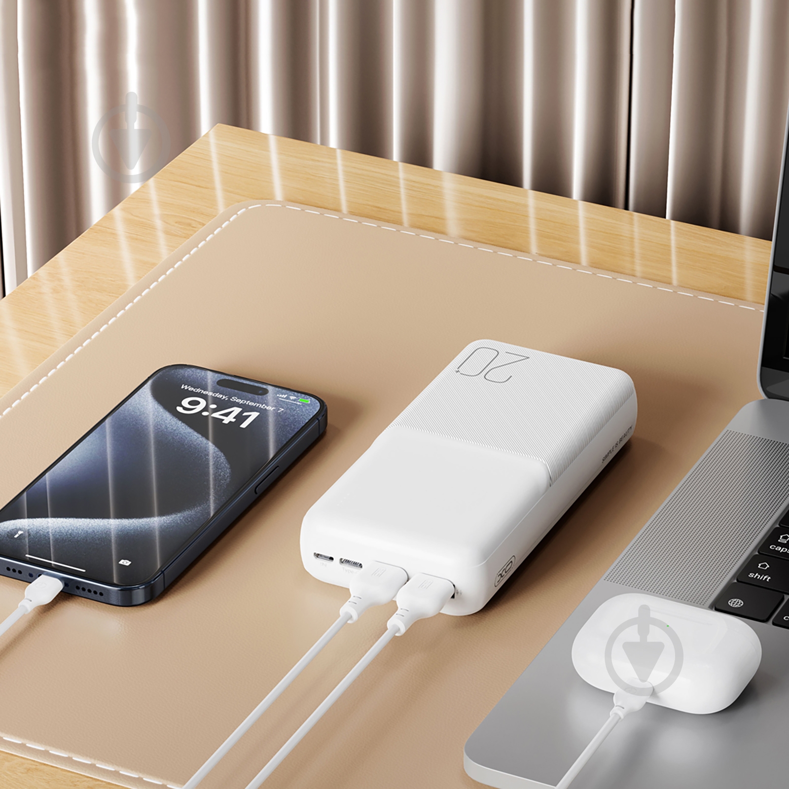 Повербанк Xo РR252 20000 mAh white (PR252.white) - фото 4