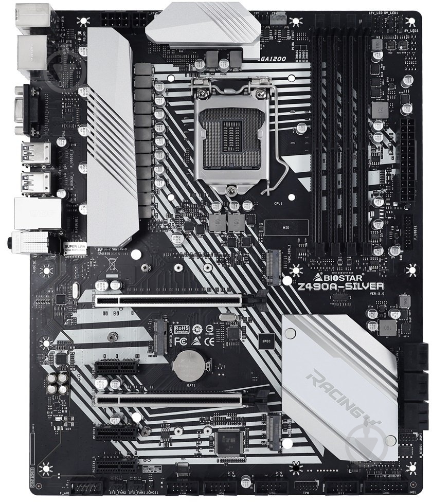 Материнская плата Biostar Z490A-SILVER (Socket 1200, Intel Z490, ATX) - фото 1