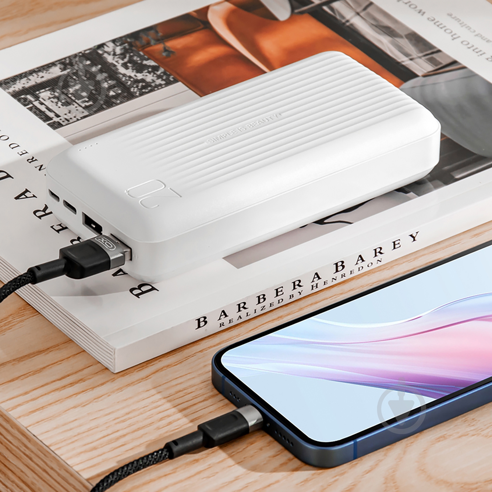 Повербанк Xo PB302 20000 mAh white (PB302.white) - фото 2