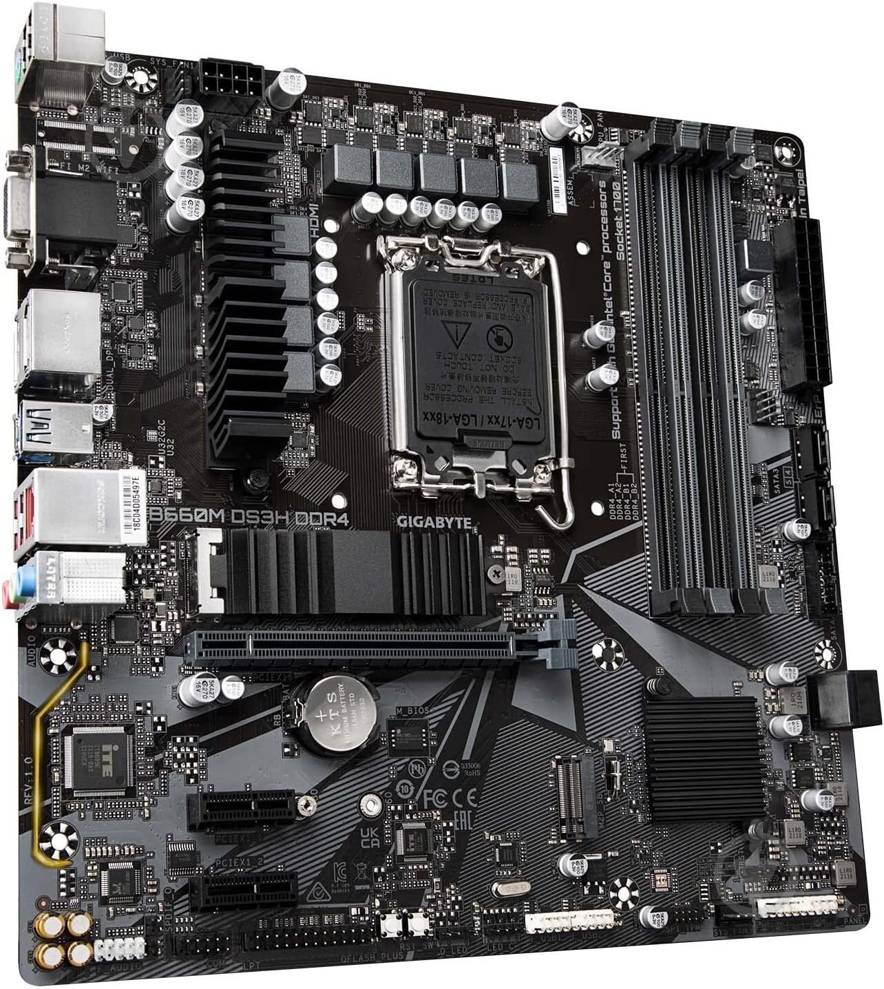 Материнская плата Gigabyte B660M DS3H DDR4 (Socket 1700, Intel B660, micro ATX) - фото 2 Материнская плата Gigabyte B660M DS3H DDR4 (Socket 1700, Intel B660, micro ATX) - фото 2