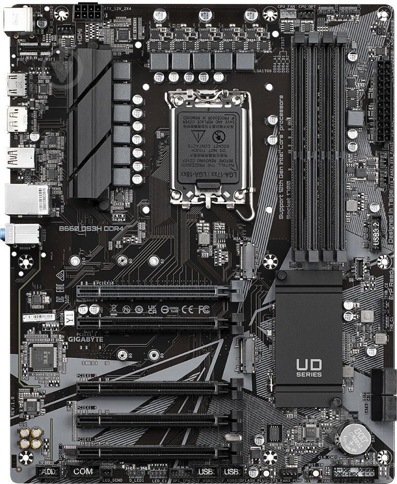 Материнская плата Gigabyte B660 DS3H DDR4 (Socket 1700, Intel B660, ATX) - фото 1