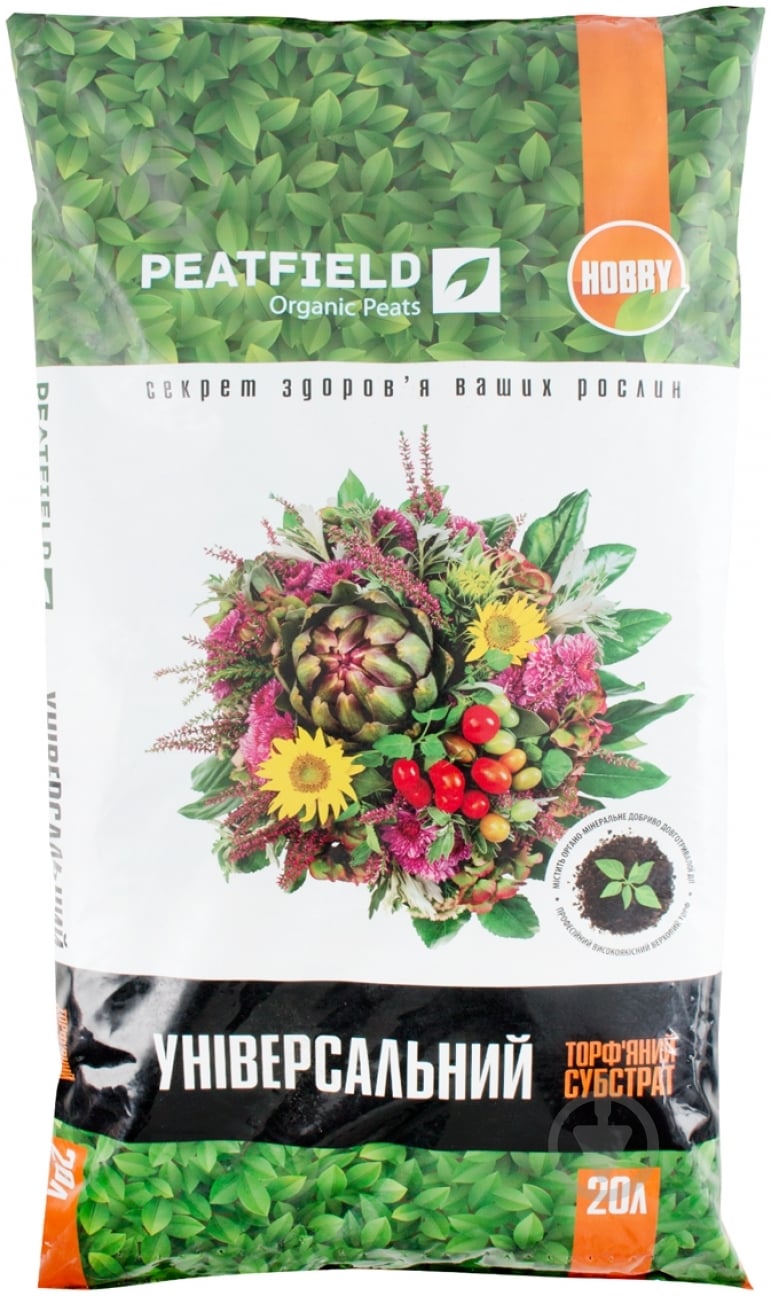 Субстрат торфяной PEATFIELD универсальный 20 л - фото 1 Субстрат торфяной PEATFIELD универсальный 20 л - фото 1