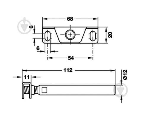 Крепление для полок  HAFELE 283.33.910 скрытое - фото 2