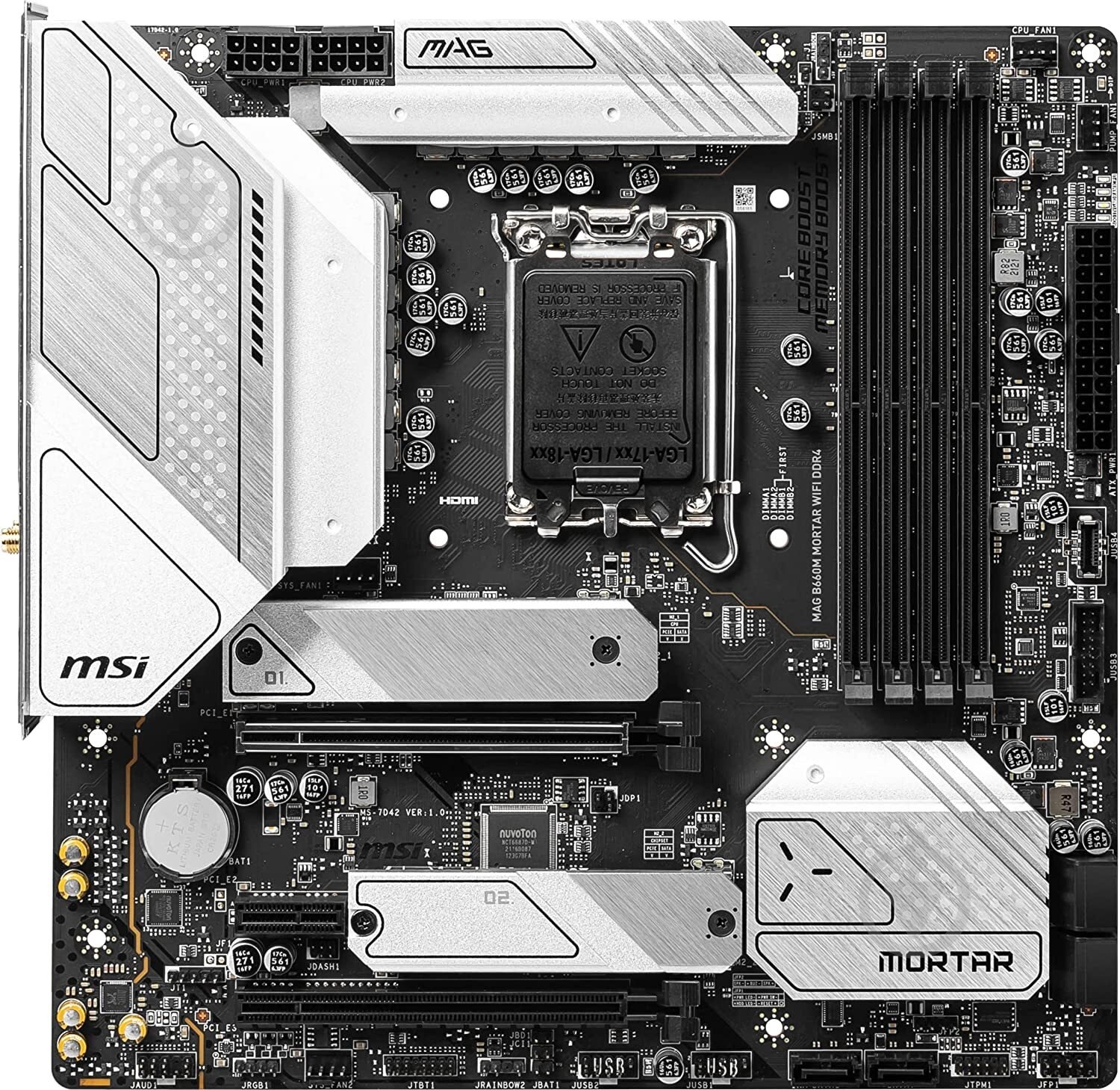Материнская плата MSI 911-7D42-049 (Socket 1700, Intel B660, micro ATX) - фото 1 Материнская плата MSI 911-7D42-049 (Socket 1700, Intel B660, micro ATX) - фото 1