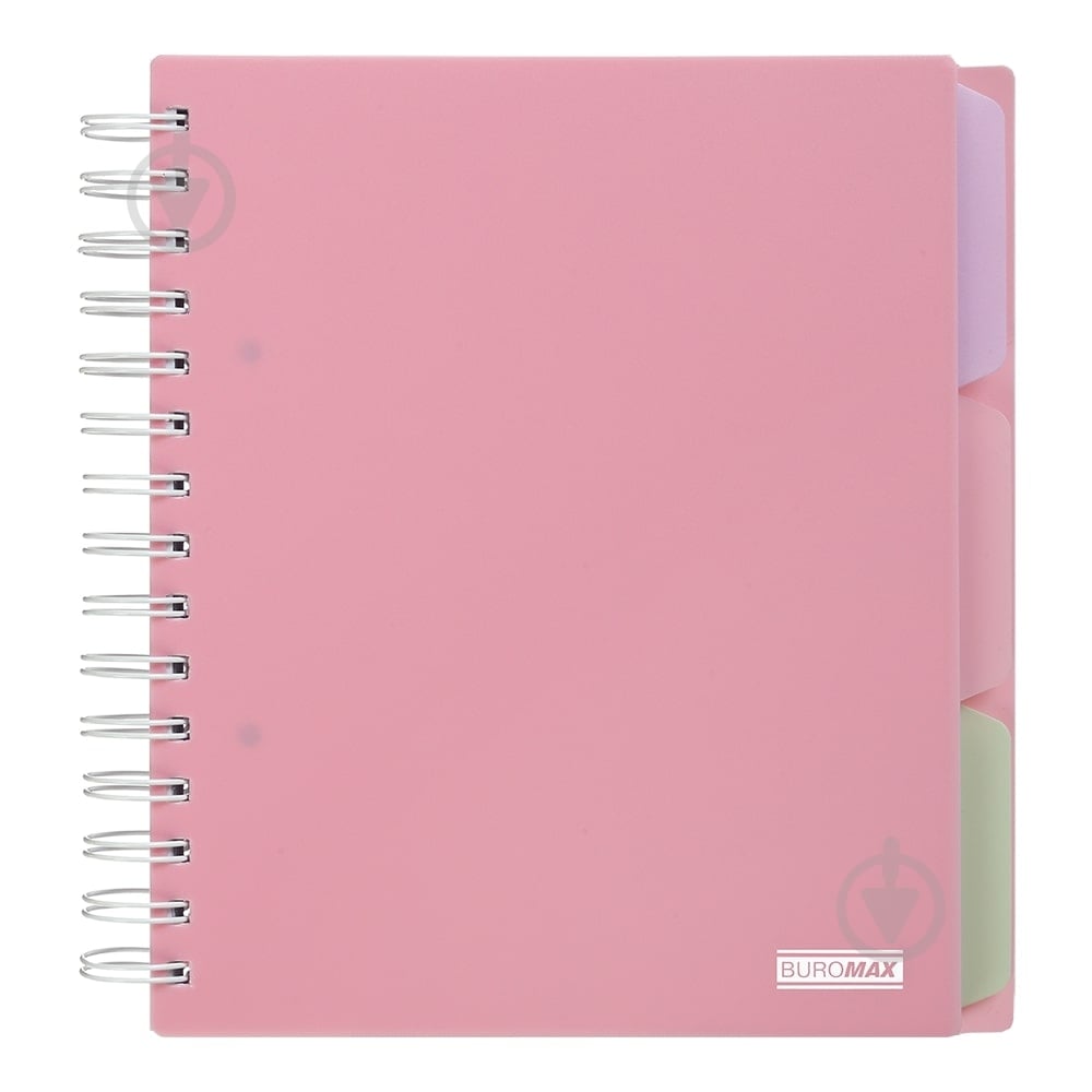 Зошит на пружині Buromax PASTEL В5 (170x205) 120 арк. клітинка 3 розділювачі рожевий - фото 1 Зошит на пружині Buromax PASTEL В5 (170x205) 120 арк. клітинка 3 розділювачі рожевий - фото 1